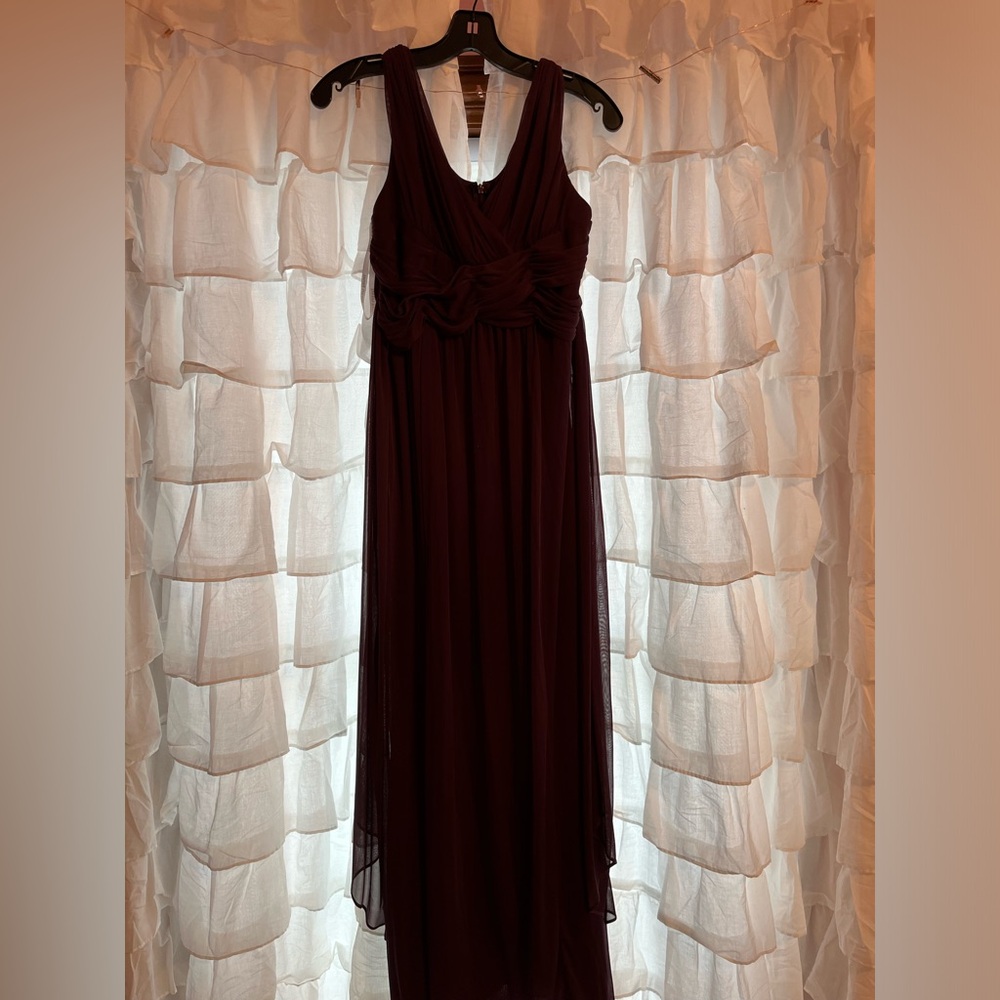 Purple David’s bridal junior bridesmaid dress